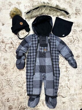 Nano Baby Snowsuit Set with Hat and Neck Warmer Size 18m Rated for -30